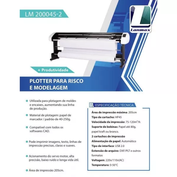 Plotter De Risco Para Confecção 2000mm Novo 